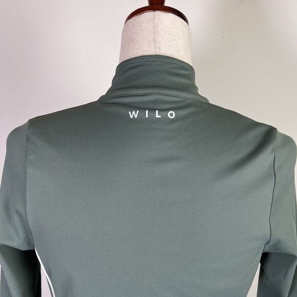 Wilo The Label Athletic Top Women's Medium Sage Green Full Zip Lightweight Gym - Picture 7 of 12